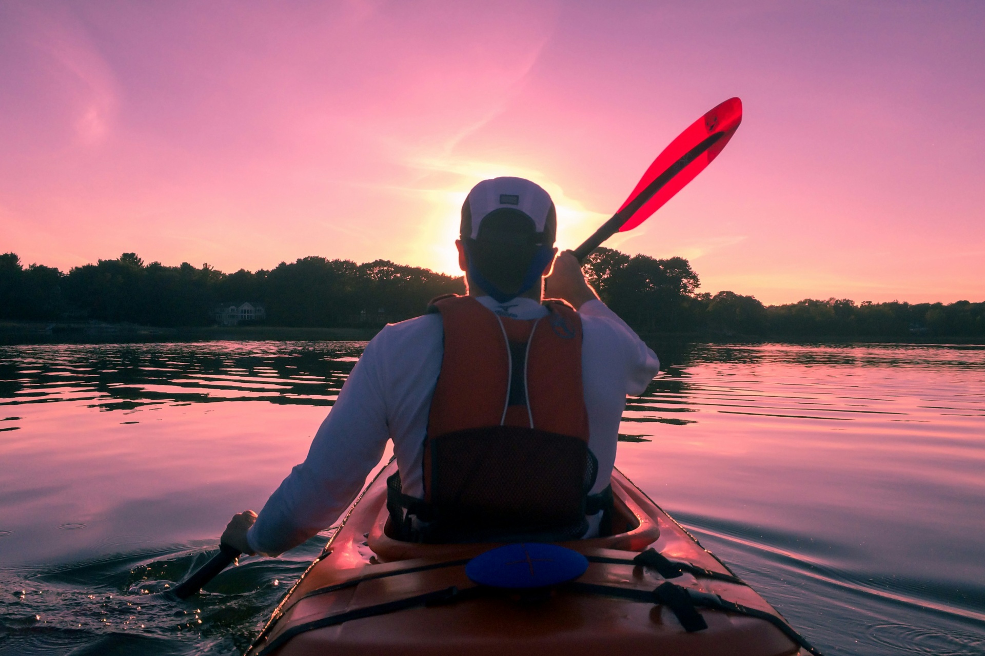 Kayaks at golden hour on Tomales Bay